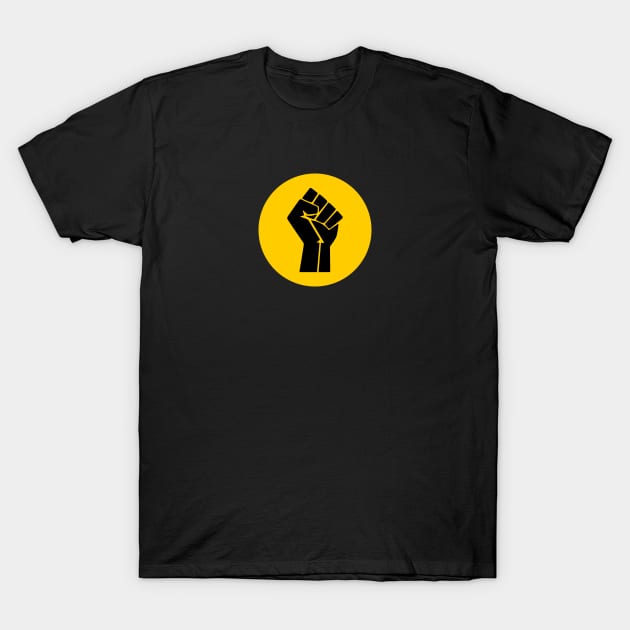 Black Power Fist T-Shirt by Gilisuci